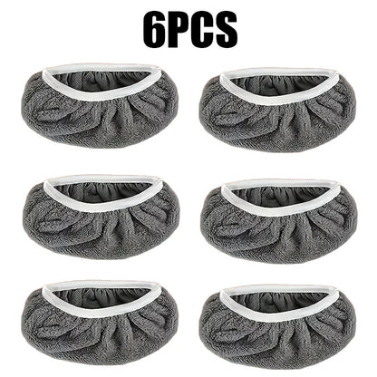 6pcs Super Absorbent Reusable Mop Mat - Microfiber Cleaning Cloth for Dry and Wet Floors, Compatible with Most Flat Mops