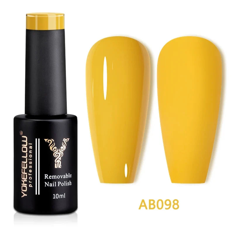Blushimmer YOKEFELLOW 10ml jelly nude gel nail polish in translucent pink, soak-off UV gel varnish with long-lasting shine.
