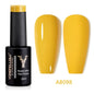 Blushimmer YOKEFELLOW 10ml jelly nude gel nail polish in translucent pink, soak-off UV gel varnish with long-lasting shine.