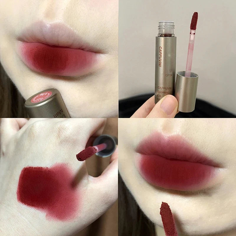 Blushimmer single velvet matte mist lip gloss in waterproof, smudge-proof liquid lipstick with non-stick, fade-resistant finish.