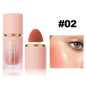 Blushimmer 6-color matte liquid blush palette with sponge applicator, waterproof, long-lasting, easy to apply for a natural glow.