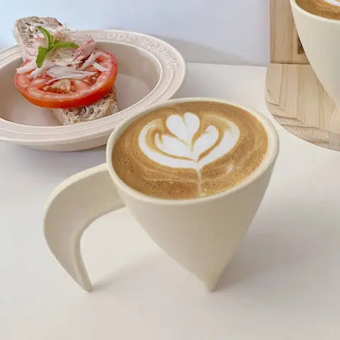 Simple Ceramic Coffee Cup Delicate Latte Art Coffee Mug English Afternoon Tea Tea Set Breakfast Milk Oatmeal Mug Birthday Gift