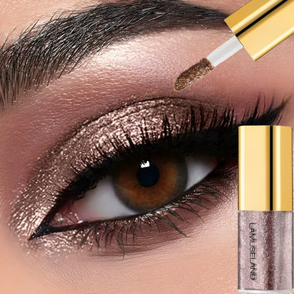 Pearly Liquid Eyeshadow Makeup Natural Smokey Silver Shimmer Glitter Diamond Shadows For Eyelids Waterproof Beauty Highlighter
