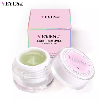 Blushimmer Veyes Inc eyelash extensions cream remover with aloe, gentle formula for removing eyelash glue and makeup.