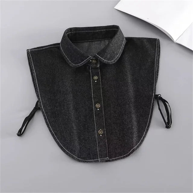 Fashion 2025 Front Tie White Fake Collar for Women Stand Detachable Collar Fake Girls Vintage Lace Ladies False Blouse Collar