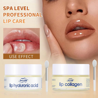 Blushimmer Lip Collagen Sleeping Lip Mask with silicone brush, deep moisturizing, exfoliation, and brightening for smooth lips.