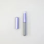Blushimmer portable gold and silver lip gloss brush pen with metal handle and protective cap, ideal for applying lipstick and lip gloss.