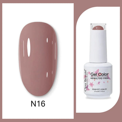 Blushimmer Clou Beaute 15ml red, black, white, green neon gel nail polish with velvet top coat and base coat, semi-permanent varnish