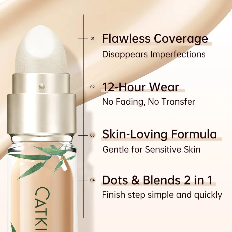 Blushimmer CATKIN Panda double-headed concealer with liquid and cream formulas for dark circles, spots, and oil control skincare.