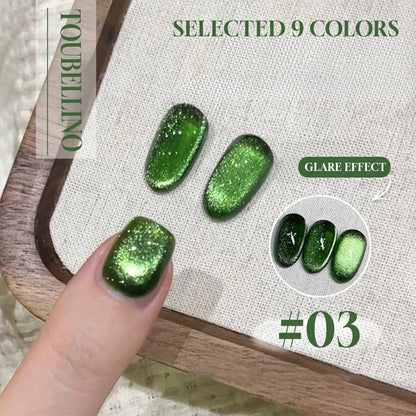 Blushimmer MIANEL 12ML Emperor Green cat eye gel nail polish with green hue, suitable for salon use and nail supplies.