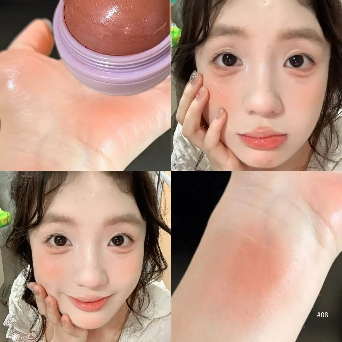 Blushimmer Herorange Peach Ball Cloud Velvet Blush Cream with fine powder texture, dewy finish, natural 3D effect, suitable for autumn and winter