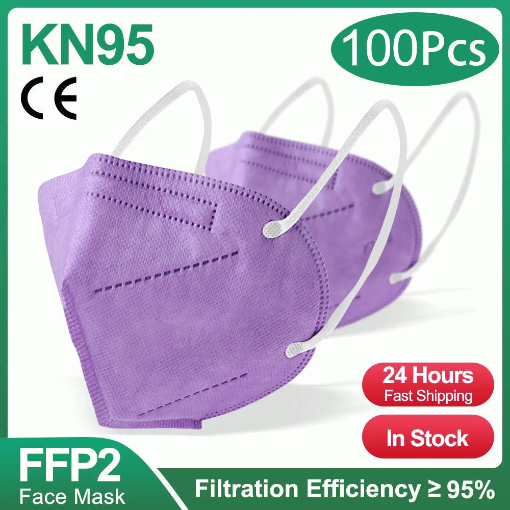 10-200Pcs FFP2 Masks kn95 Mascarillas KN95 Face Mask Filter 5Layers mascarillas quirurgicas homologadas Reusable Black FFP2 Mask