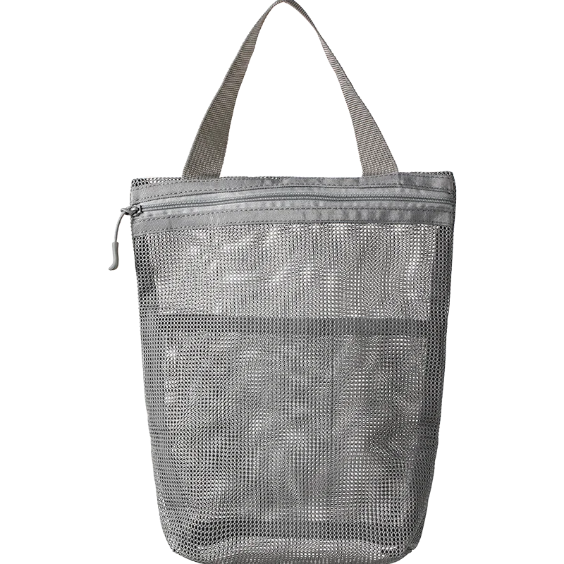 Blushimmer portable toiletry bag with handle, large capacity mesh storage for travel and business trips, ideal for makeup and toiletries.