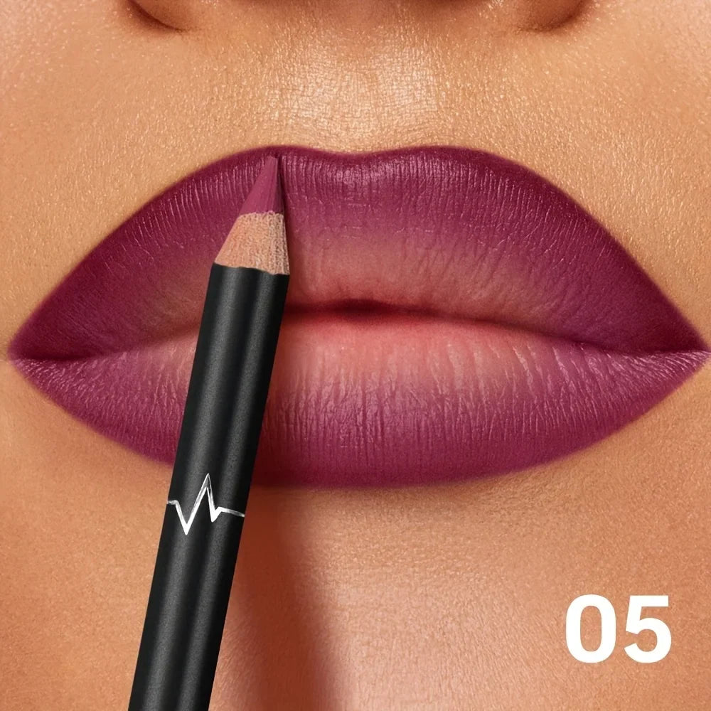 Pudaier waterproof matte lip liner by Blushimmer in six versatile shades, long-lasting, non-transfer formula, matte finish.