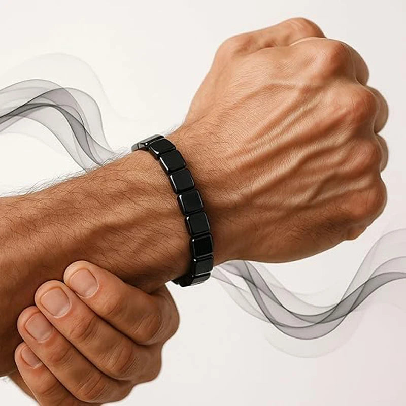 Hematite Bracelet For Men Reclaim Your Edge Confidence Natural Hematite Stone Beaded Stretch Healing Bracelets Gift Jewelry ﻿