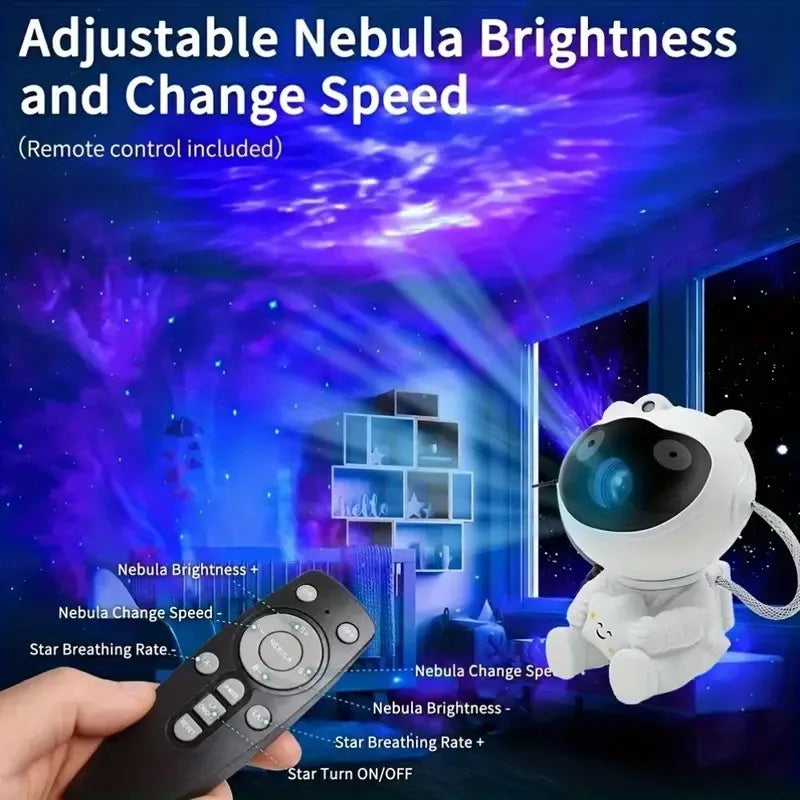 Astronaut LED Star Projector Night Lights Galaxy Projectors with Remote Control Lamp for Bedroom Decor Kids Gift Starry Sky Lamp