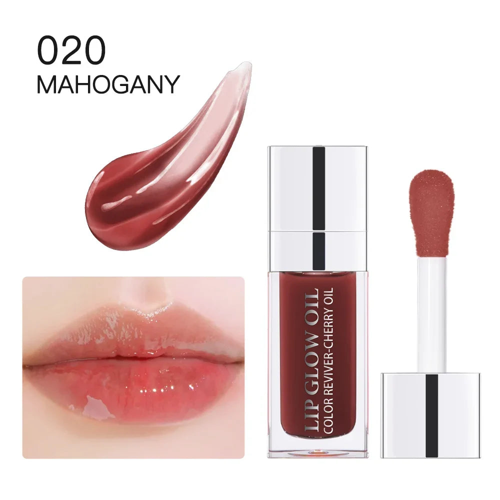 Blushimmer Crystal Jelly Lip Oil and Plumping Lip Gloss with tinted, glossy finish and sexy, plump lip glow effect.