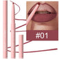 Blushimmer tapered lip liner pencil in natural nude brown with a creamy, waterproof finish and matte, long-lasting plumping lip stain.