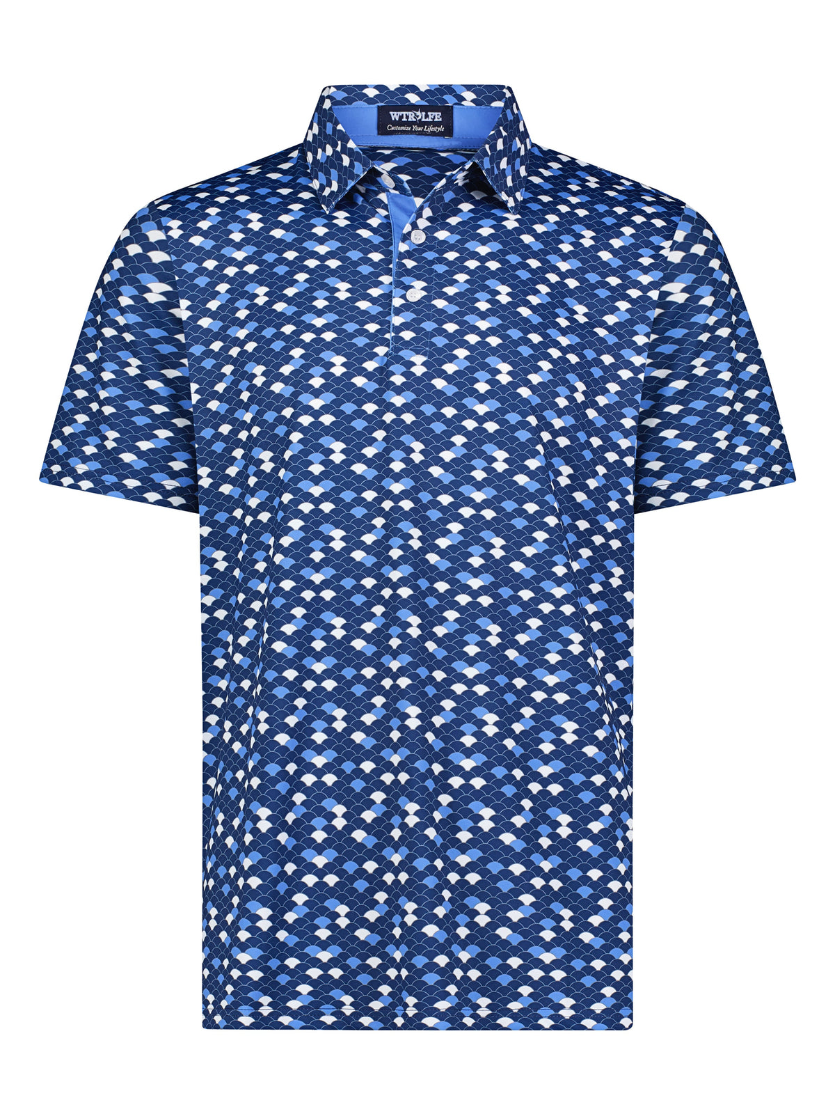 White Water Life Scales Polo shirt, men's casual polo with a classic collar and short sleeves, in a versatile color.