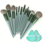Blushimmer vegan makeup brush set with soft fluffy kabuki and blending brushes for foundation, contour, and baking application.