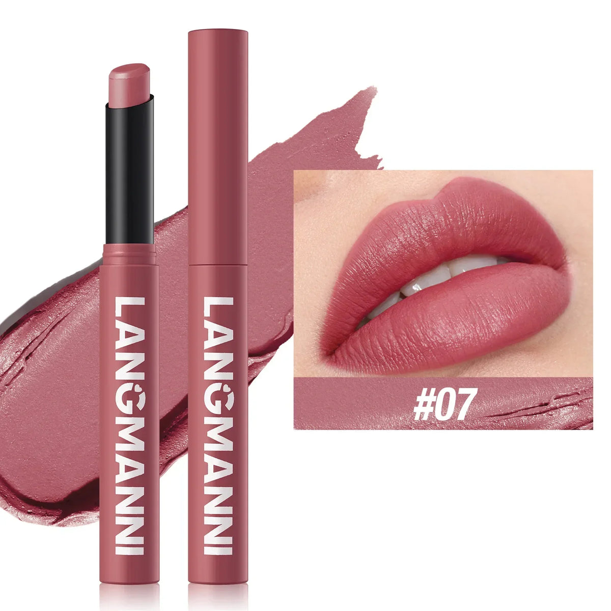 Blushimmer 12-color matte lipstick set with smooth, waterproof, non-fading velvet finish lip color in a non-stick cup packaging