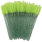 Set of 50 disposable makeup eyelash brushes with crystal diamond handles, mascara wands, and eyebrow applicators by Blushimmer