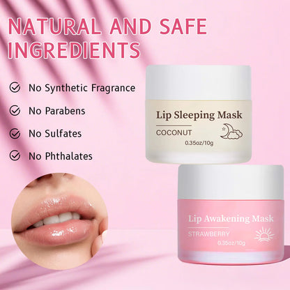 Blushimmer BIO-DIOMT 20g lip sleeping mask set with day and night moisturizing, exfoliating, and anti-cracking lip care products
