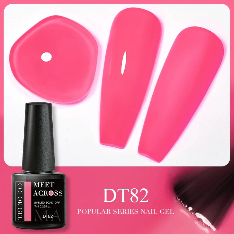 Blushimmer Meet Across 5ml pink dried flower gel nail polish with natural flower design for UV LED nail art and soak-off varnish.