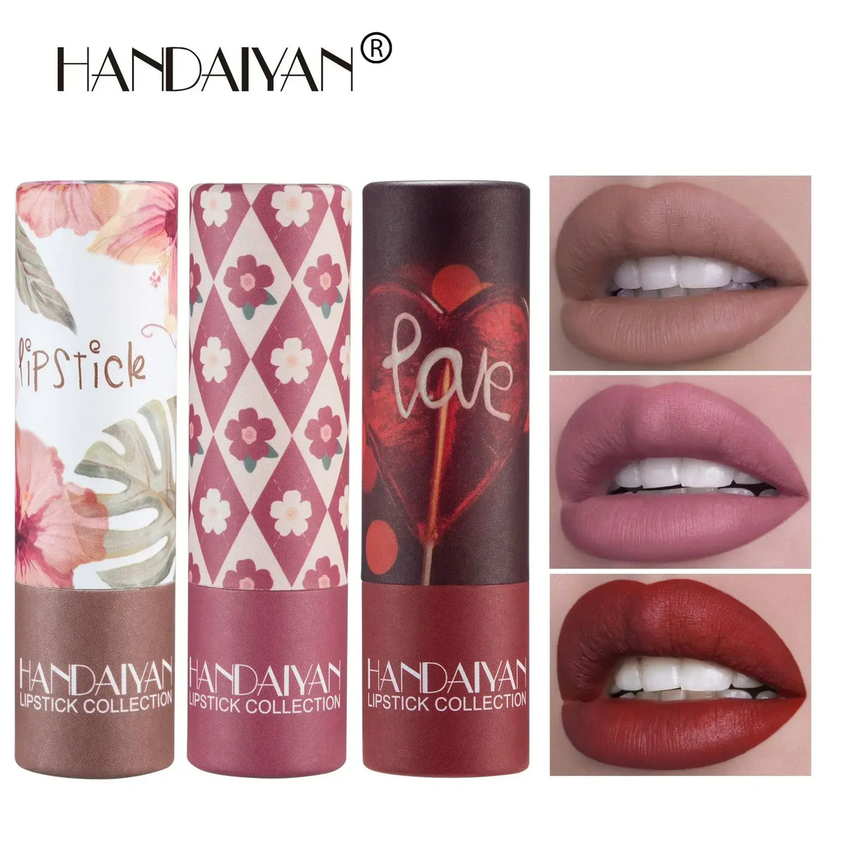 Blushimmer Velvet Matte New Nude moisturizing lipstick with 8-color palette, waterproof lip balm and cream pigment for luxurious lip makeup.