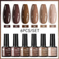 Blushimmer UR SUGAR 7ml all-season gel nail polish set with nude pink, red, and glitter shades for semi-permanent manicure.