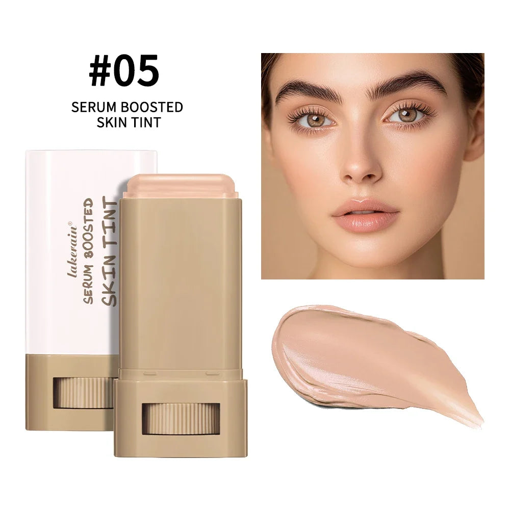 Blushimmer Balm Serum Skin Tint stick with silky texture, moisturizing coverage, and travel-friendly design for even skin tone.