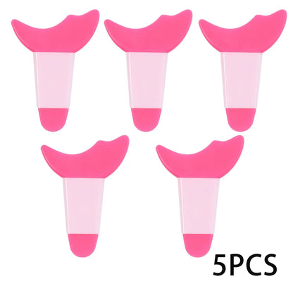 Blushimmer multifunctional silicone eyeliner stencils and mascara shield set with winged tip aid and makeup applicator for precise eye makeup.