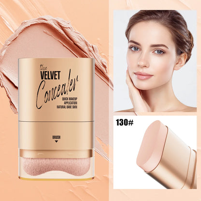 2-in-1 Concealer and Foundation Stick, Covers Dark Circles, Waterproof and Sweat-Resistant, Creates Flawless-Looking Makeup