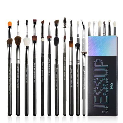 Blushimmer Jessup eye makeup brushes set with synthetic blending and eyeshadow brushes for professional eye makeup application.