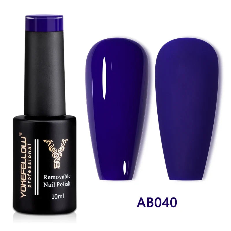 Blushimmer YOKEFELLOW 10ml translucent pink gel nail polish with a smooth, glossy finish, ideal for long-lasting UV soak-off manicures.