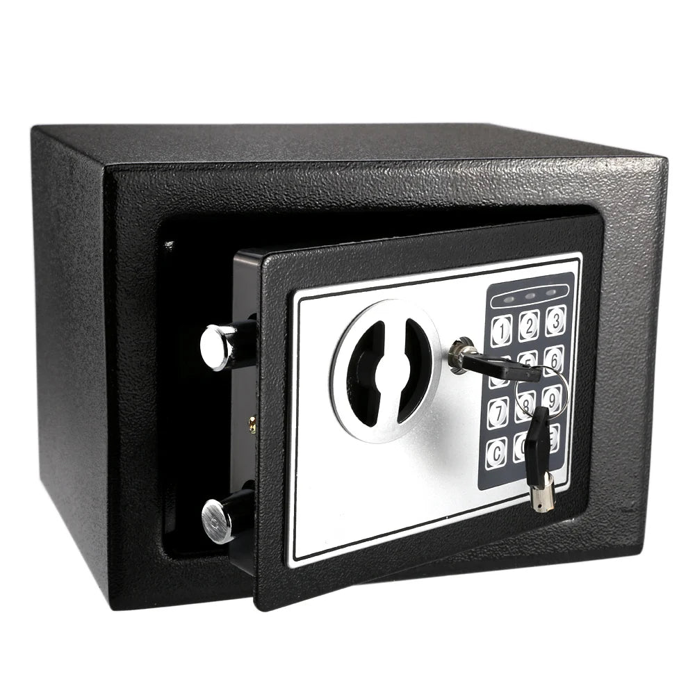 Mini Electronic Safe Box Digital Keypad Lock Safe All Steel Construction Automatic Locked Fireproof Security Box for Home Office