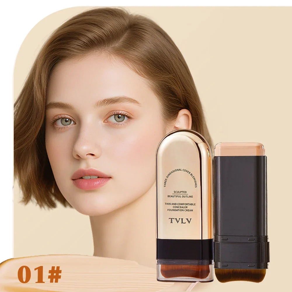 Blushimmer TVLV Skin Tint Stick concealer and foundation in a sleek, lightweight makeup stick with a smooth, tinted face contour application