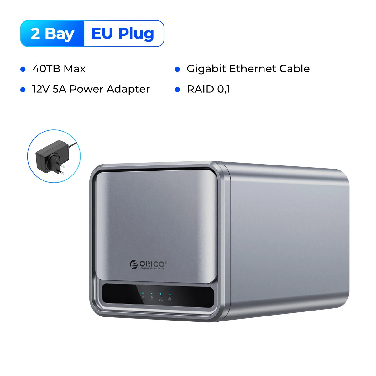 ORICO Personal Network Attached Storage Support Remote Access Share Data Intelligent Classification Automatic Backup 2/5-bay
