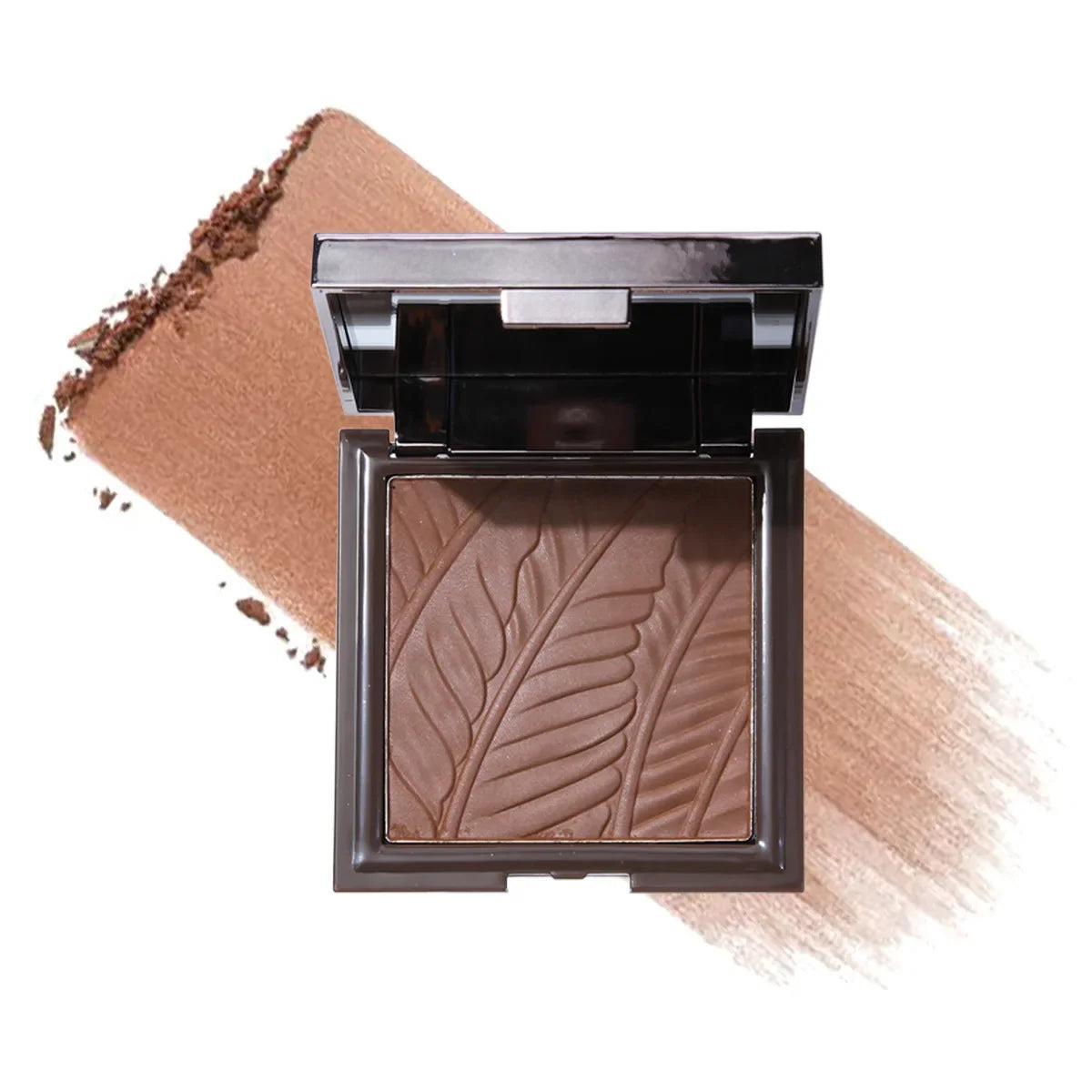 Blushimmer embossed bronzer highlighter makeup palette with 3D nose shadow and matte facial contouring powders, pressed setting powders.