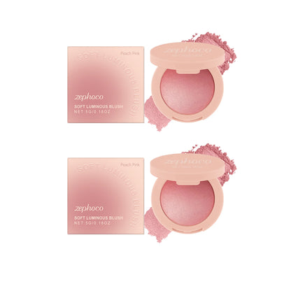 Blushimmer Pearl Blush with soft light pink powder for a natural, radiant finish, long-lasting and buildable blush makeup.