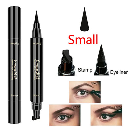 Black Wing Stamp Liquid Eyeliner by Blushimmer, waterproof and smudge-proof eyeliner with wing stamp design, shown in the image.