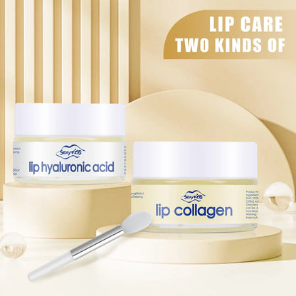 Blushimmer Lip Collagen Sleeping Lip Mask with silicone lip brush, deep moisturizing, exfoliating, brightening, and smoothing benefits.