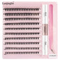 New 10Rows Individual Lashes Kit Natural Long DIY Cluster Eyelashes with Lash Bond and Seal Extension Kit Makeup Tools Faux Cils