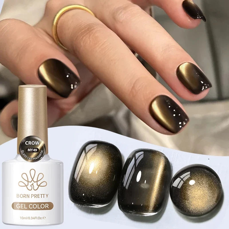 Born Pretty 117 Colors Cat Magnetic Gel Nail Polish, 10ml, vibrant semi-permanent varnish with full coverage for stunning manicures.
