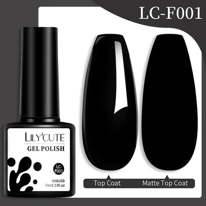 Colorful LILYCUTE 7ml gel nail polish by Blushimmer in vibrant shades, long-lasting semi-permanent UV gel for manicure and nail art.