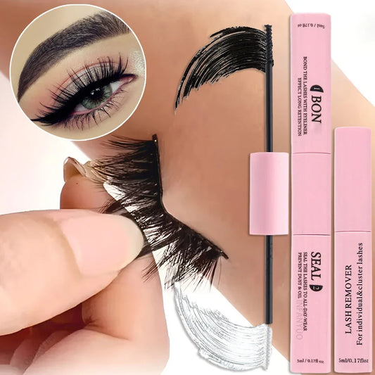 Bond & Seal Eyelash Glue 72 Hours 2-in-1 DIY Clustered Eyelashes Latex Free Waterproof for Sensitive Extension Glue Makeup Tools