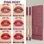 Set of 6 Blushimmer Face Secret Lip Liner Pencils in mixed brown shades, ultra-fine, waterproof, matte velvet finish.
