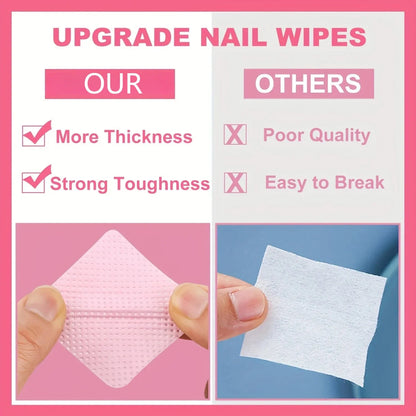 Set of 20-600 lint-free nail wipes from Blushimmer for gel cleaning, nail polish removal, and beauty care.