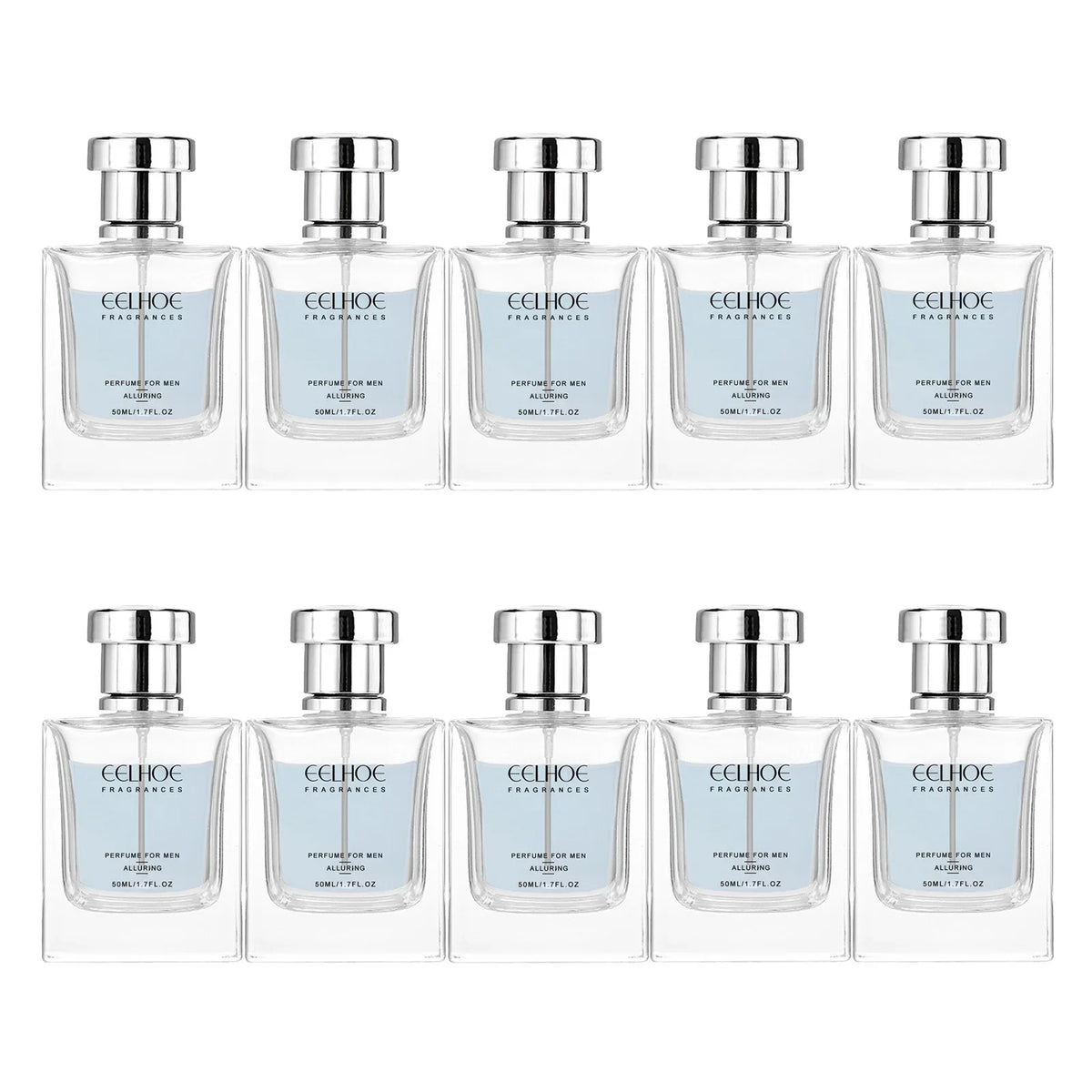 EELHOE 50ml Cupid men's pheromone perfume spray by Blushimmer, long-lasting rich fragrance for attraction, featuring a sleek bottle.