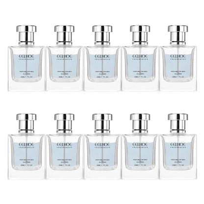 EELHOE 50ml Cupid men's pheromone perfume spray by Blushimmer, long-lasting rich fragrance for attraction, featuring a sleek bottle.